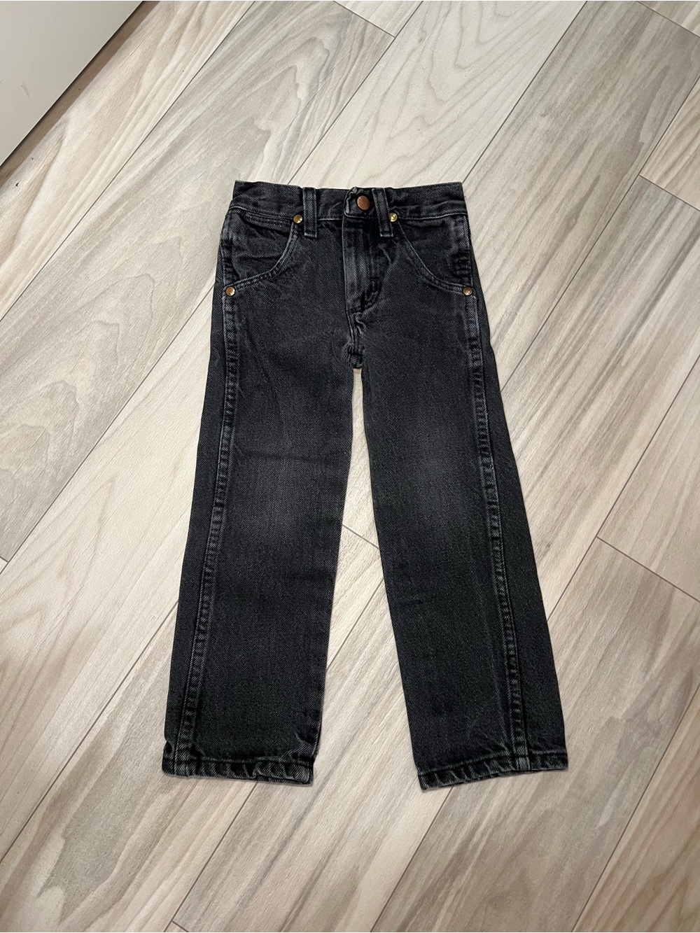 Boys Black Straight-Leg Jeans